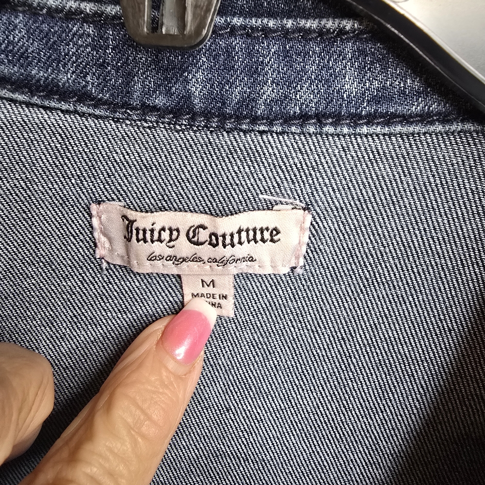 Juicy Couture Blue Studded Denim Jacket - Picture 3 of 9